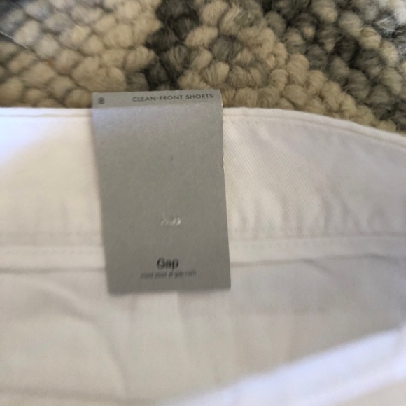 NWT Gap flat front  clean front White cotton canvas shorts size 8 - Picture 5 of 7
